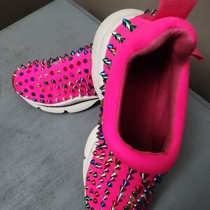 Pink Studded Sneakers